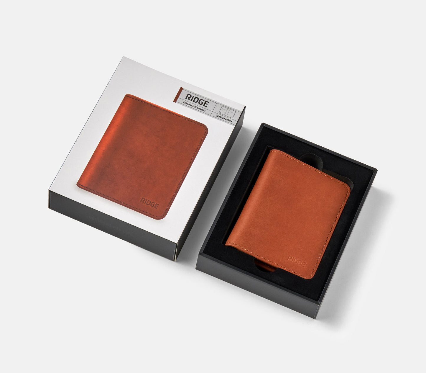 Ridge Bifold - Tobacco Brown Leather
