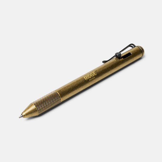 Ridge Bolt Action Pen - Brass