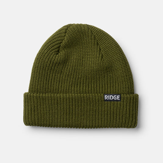 Ridge Classic Cuffed Beanie - Matte Olive