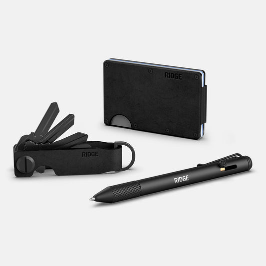Daily Writer Kit - Midnight Black Leather