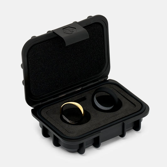 Ridge 4mm Rounded Ring Set - 24K Gold