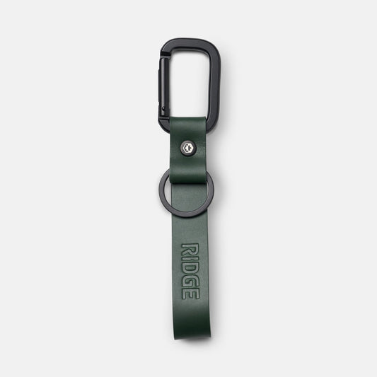 Ridge Keychain - Hunter Green Leather