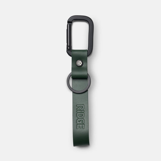 Ridge Keychain - Hunter Green Leather