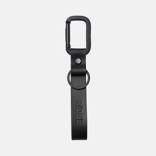 Ridge Keychain - Midnight Black Leather