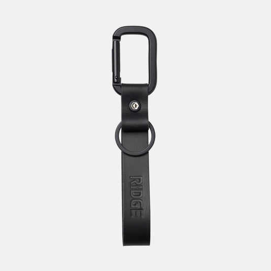 Ridge Keychain - Midnight Black Leather