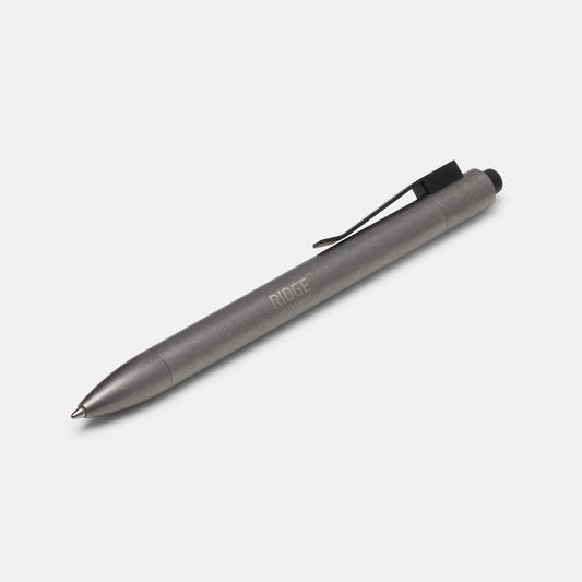 Ridge Click Pen - Stonewashed Titanium